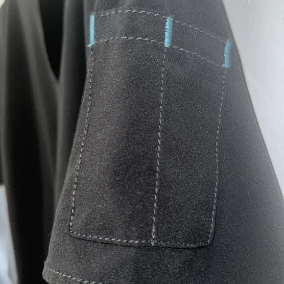 Carhartt Force Stretch Cross-Flex Black Scrub Top size Large - Picture 7 of 8